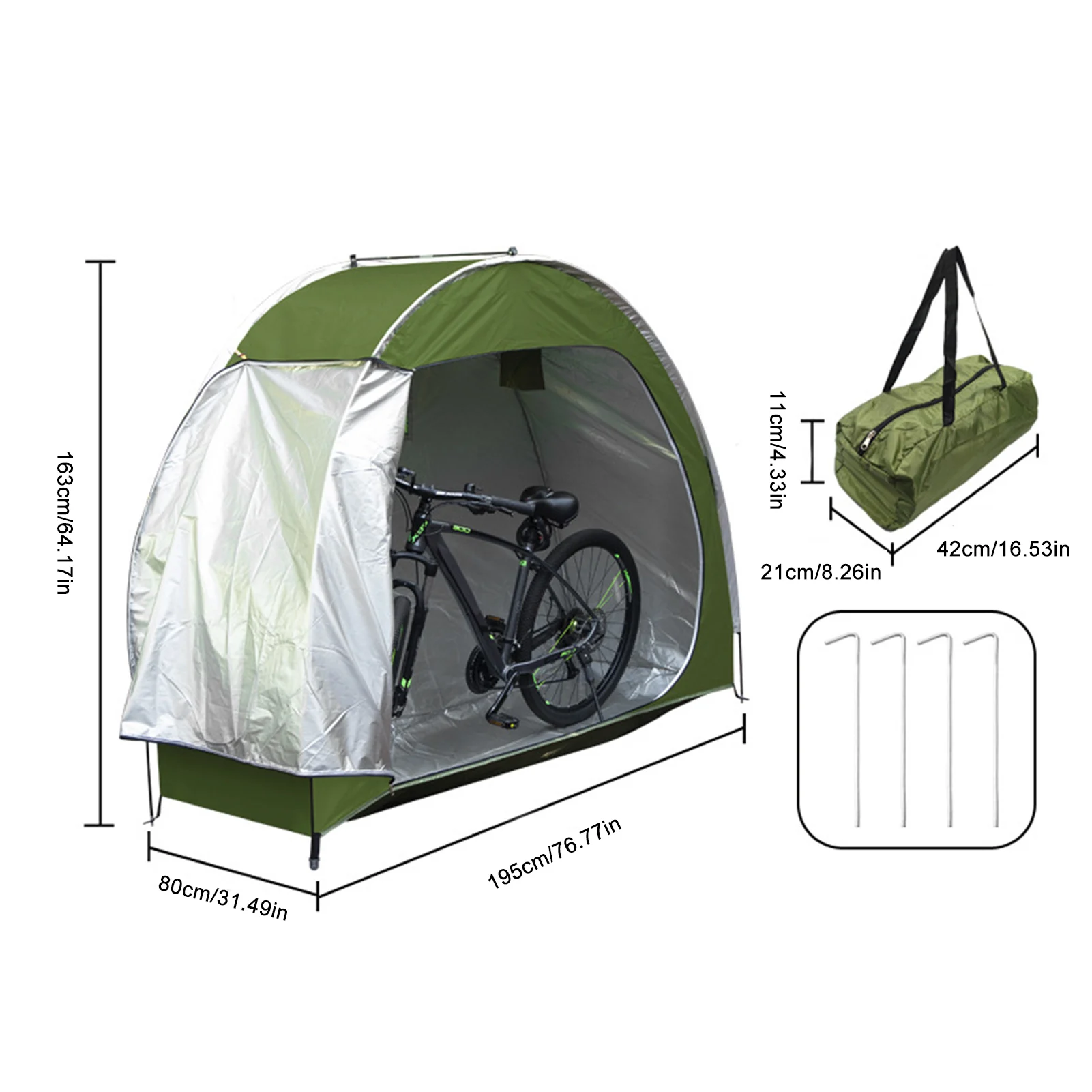 Copertura Antipioggia Bici Copertura Impermeabile Per Bici Da Esterno - Protezione Pioggia E Intemperie Telo Copri Bicicletta Da Esterno - Foto 9