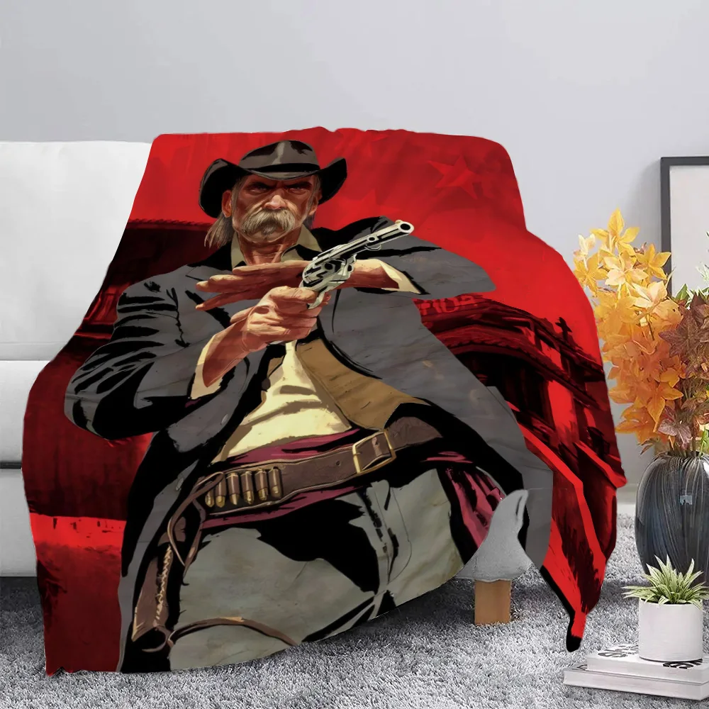 Games Red Dead Redemption 2 Printed Blanket Picnic Blankets Warm Blanket Soft and Comfortable Blanket Home Travel Birthday Gift 2