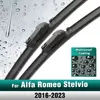 Silicone & rubber  Front Wiper Blades Set For Alfa Romeo Stelvio 2016 - 2023 Windshield Windscreen Window Brush 26"+18" 1
