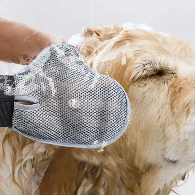 Dog Grooming Glove Hair Removal Brush pet grooming gloves pet hair remover gloves Silicone Combing Deshedding Brush Dog Cat Bathing Massage Shower Rubber Mitt Pet Product