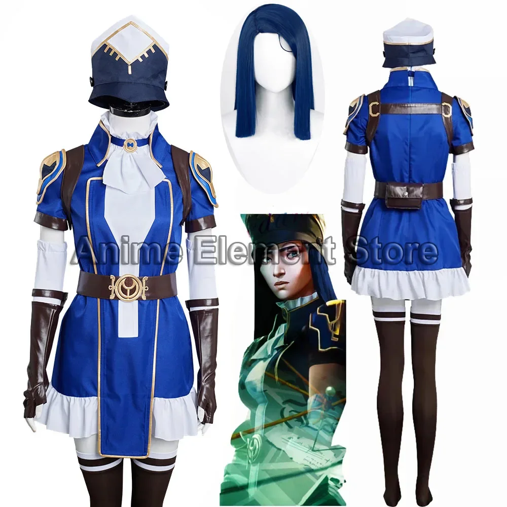 

Caitlyn Kiramman Cosplay Arcane LOL Caitlyn the Sheriff of Piltover Cosplay Costume Outfit Halloween Carnival Suit