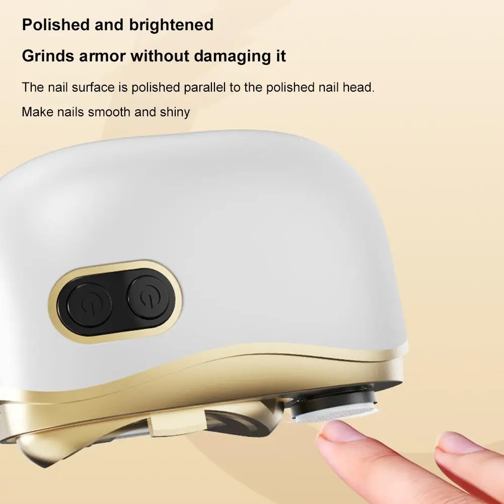 2 In 1 Electric Nail Trimmer And Buffer Rechargeable Waterproof_voghion.com