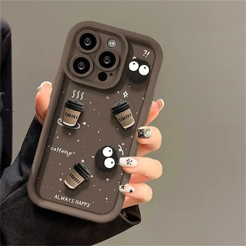 Adorable 3D Cartoon Liquid Silicone Soft Phone Case Cover