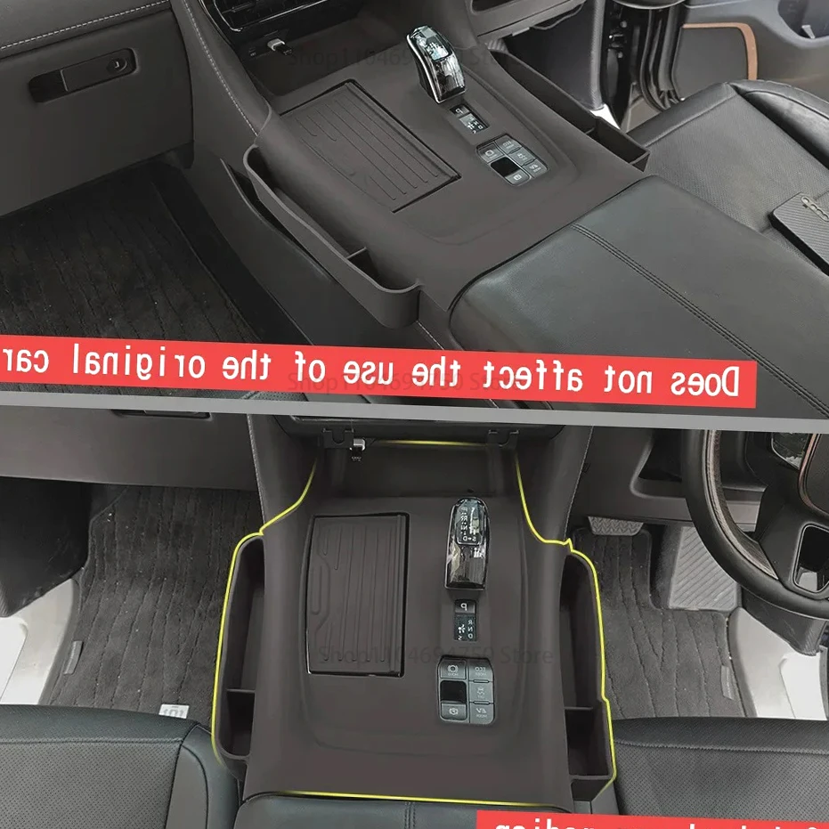 보관함이있는 센터 콘솔 실리콘 패드 Toyota ALPHARD VELLFIRE 40 시리즈 2023 2024 2025 용 스크래치 방지 보호 매트