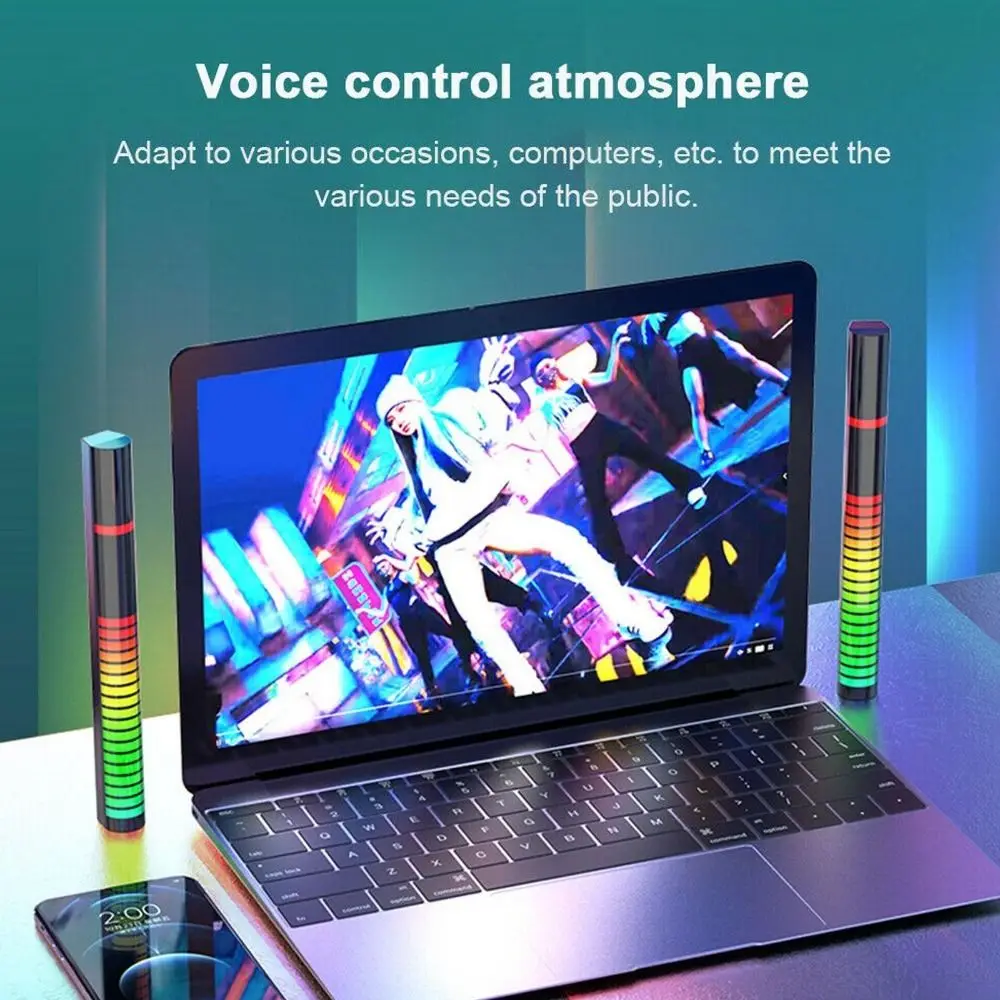 

Control Pickup Music Rhythm Voice Recognition Backlight Night Light Ambient Atmosphere Lamp 3D Pickup Lights LED Light