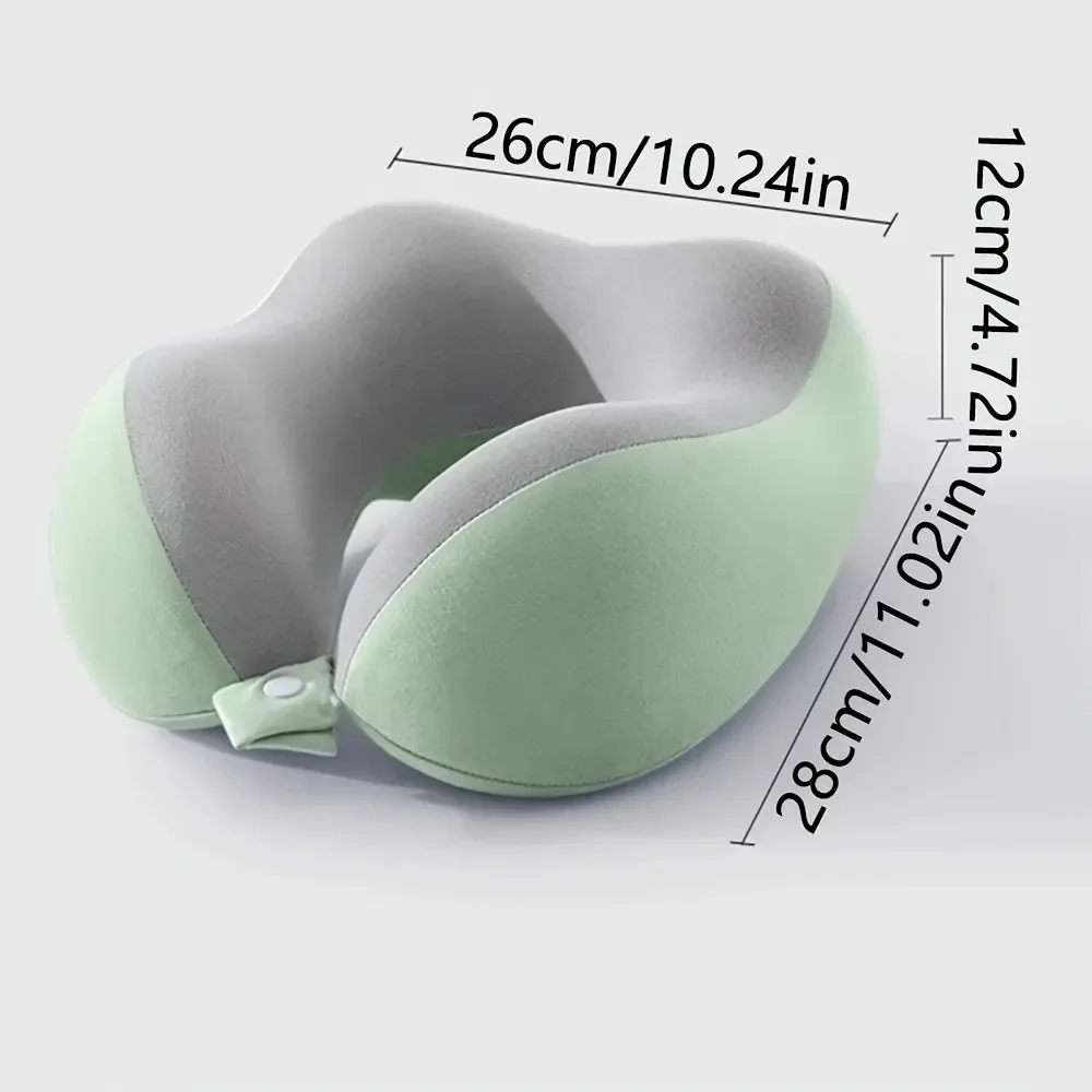 Ergonomic Memory Foam Neck Pillow with Travel Storage Bag
