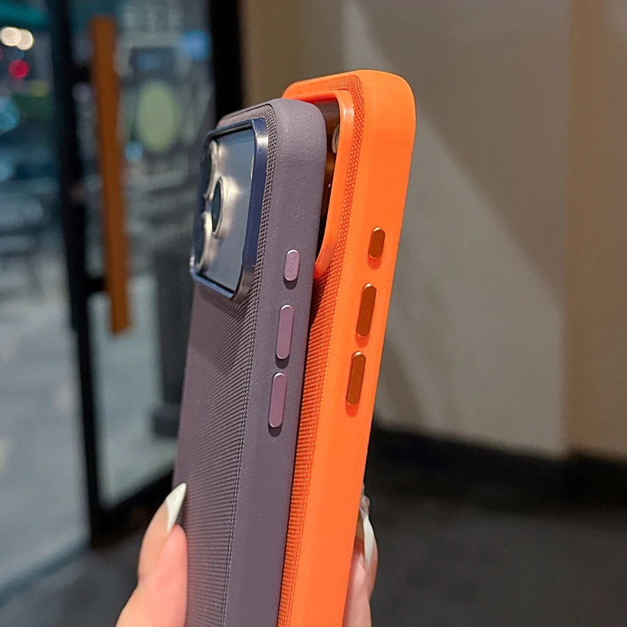 Premium Woven Magnetic Case with Wireless Charging and Anti-Drop Protection