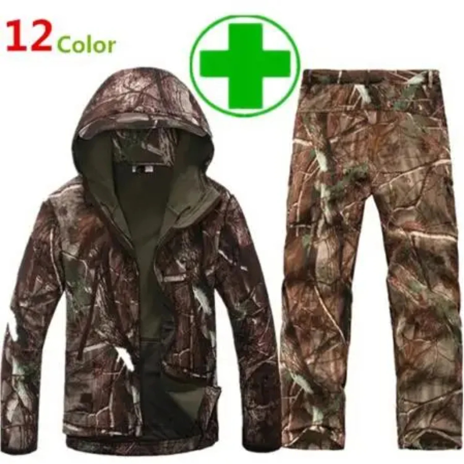 New SoftShell Tactical Waterproof Jackets Men Hood Coat Combat suit Fishing Hiking Camping Climbing Pant