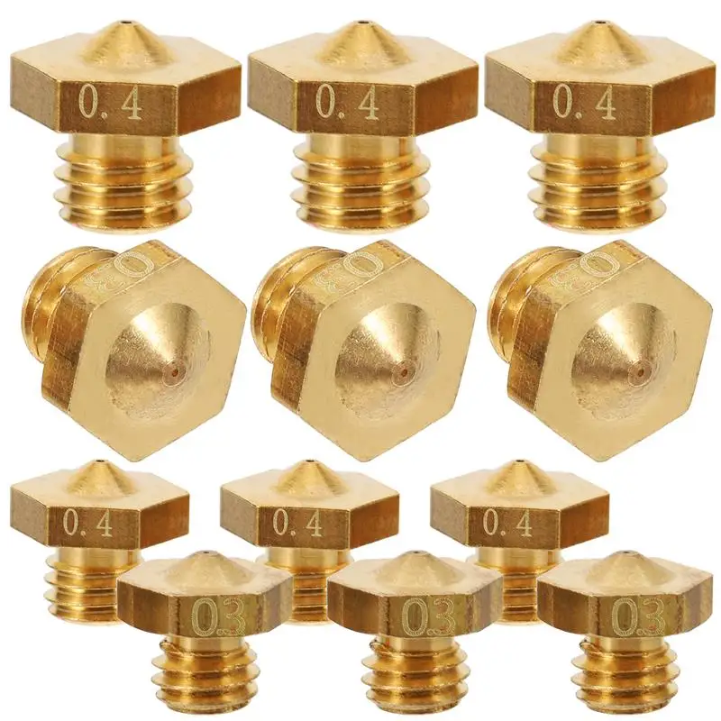 

1 Set Brass 3D Printer Nozzle 0.3mm 3D Printing Extruder Nozzle 0.4mm Brass Nozzle 3D Printer Part