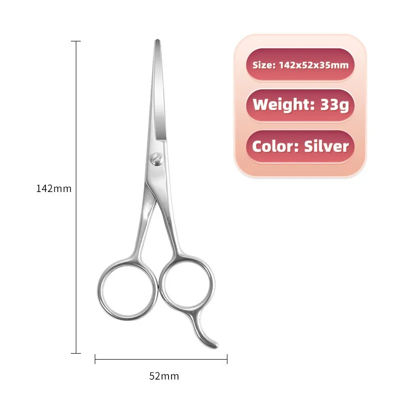 Men's Beard & Mustache Trimming Cutting and Styling Scissors Razor Edge Barber Shears Designed for Beard Grooming