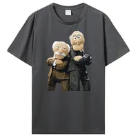 Statler et Waldorf T-Shirt noir vêtements mode 100% coton bonne qualité marque coton chemise Style chemises Cool 4