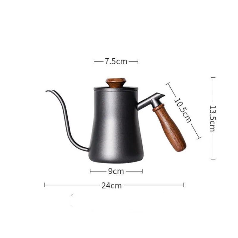 Pour Over Coffee Pot Metal Coffee Kettle Long Spout Coffee Kettle Office  Tea Kettle(600ml)