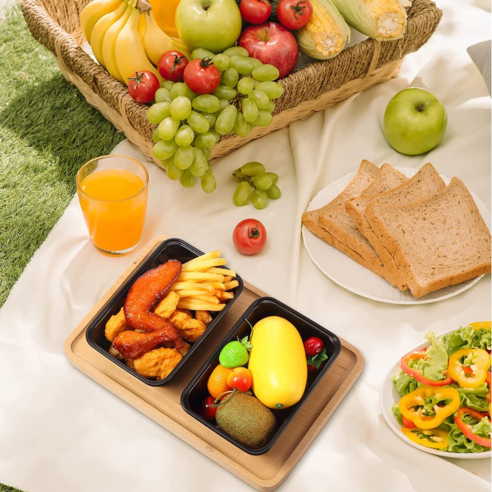 Description Picture 4 of item20PCS Plastic Disposable Black Food Containers 1000ml Take out Containers With Lid Salads Fresh-keeping Container Carry Out Box