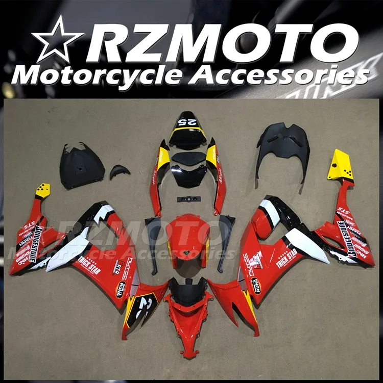 

4Gifts New ABS Motorcycle Fairings Kit Fit For KAWASAKI ZX-10R ZX10R 2008 2009 2010 08 09 10 Bodywork Set Red Yellow