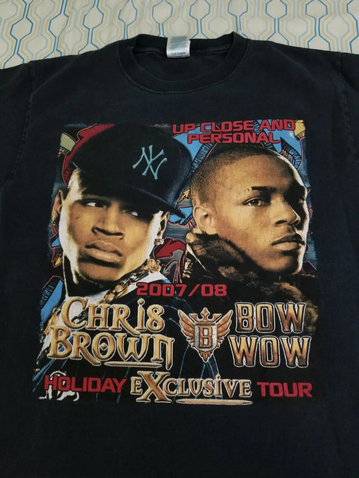 Vtg 2007 2008 Chris Brown Bow Wow Tour T Shirt Rap Tee Soulja Boy Concert Medium