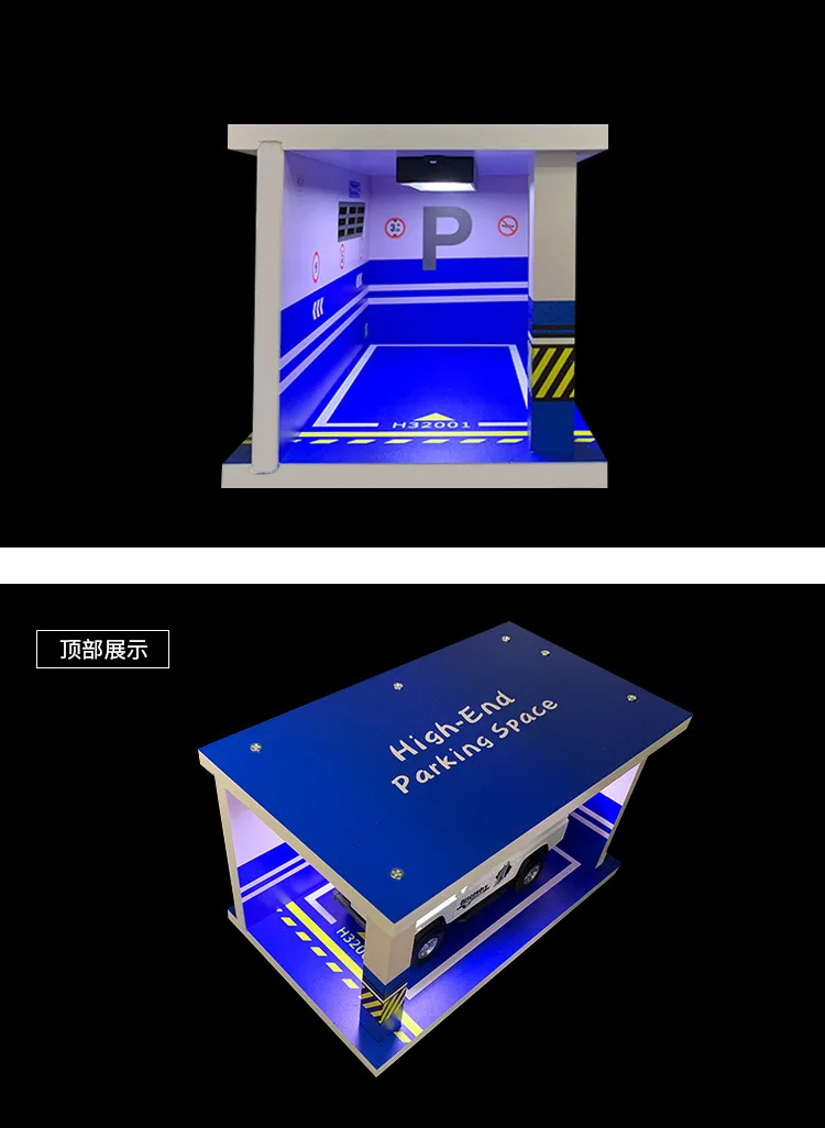 1/32 1/24 1/18 Scale Lighting Parking Lot Assembly Toy Diecast Alloy Model Car Garage DIY Scene Collection Display Toy Car Gift image 9