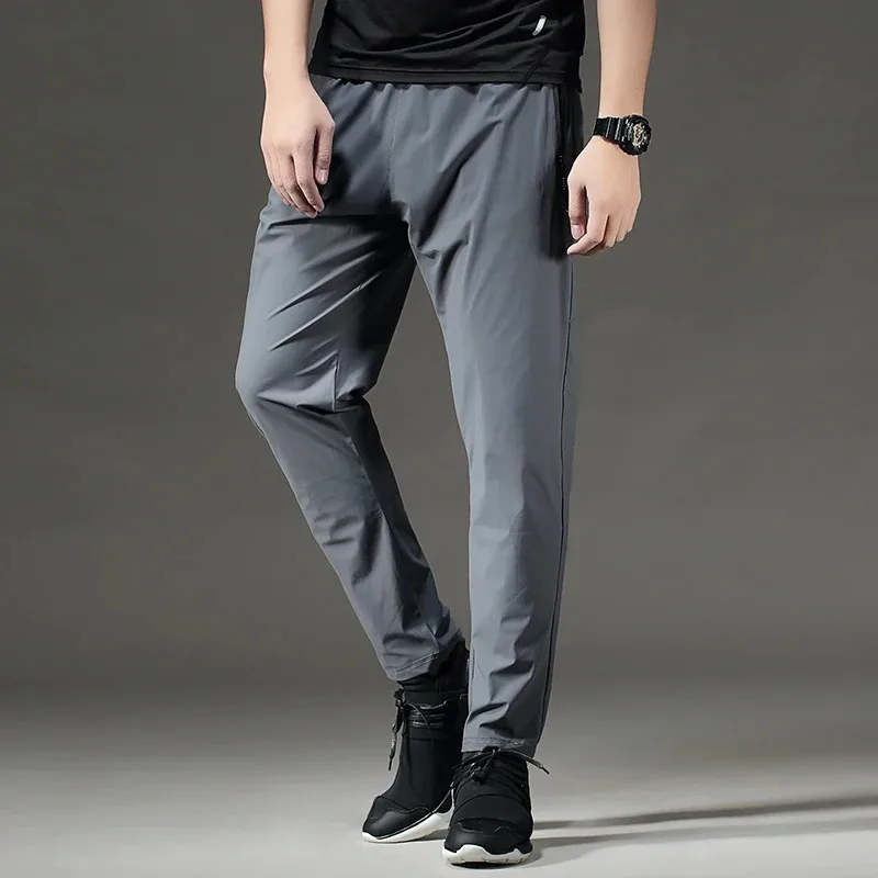 LLManJoggingSweatpantsBodybuildingZippedPocketsElasticWaist