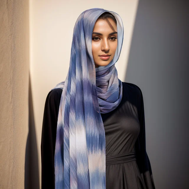 Écharpe Hijab en Mousseline de Soie Imprimée pour Femme, Turban Islamique, Niqab, Bandeau de Sauna, Châle Musulman