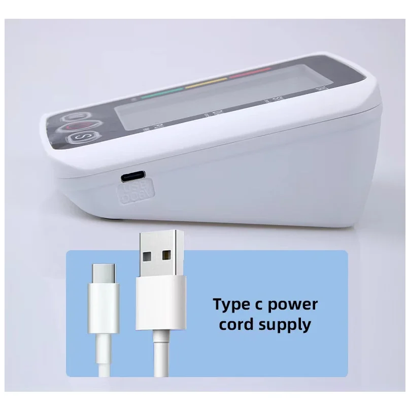 USB Digital Arm Blood Pressure Test Kit Cuff Sensor Monitor BP Automatic Pressure Tonometer Tensiometer Heart Rate Pulse Meter