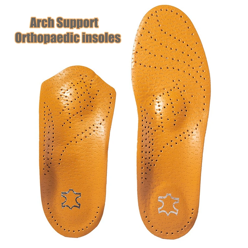 Shoe Insoles 1Pair Full&Half Orthopedic Arch Support For Feet Plantar Fasciitis Cowhide
