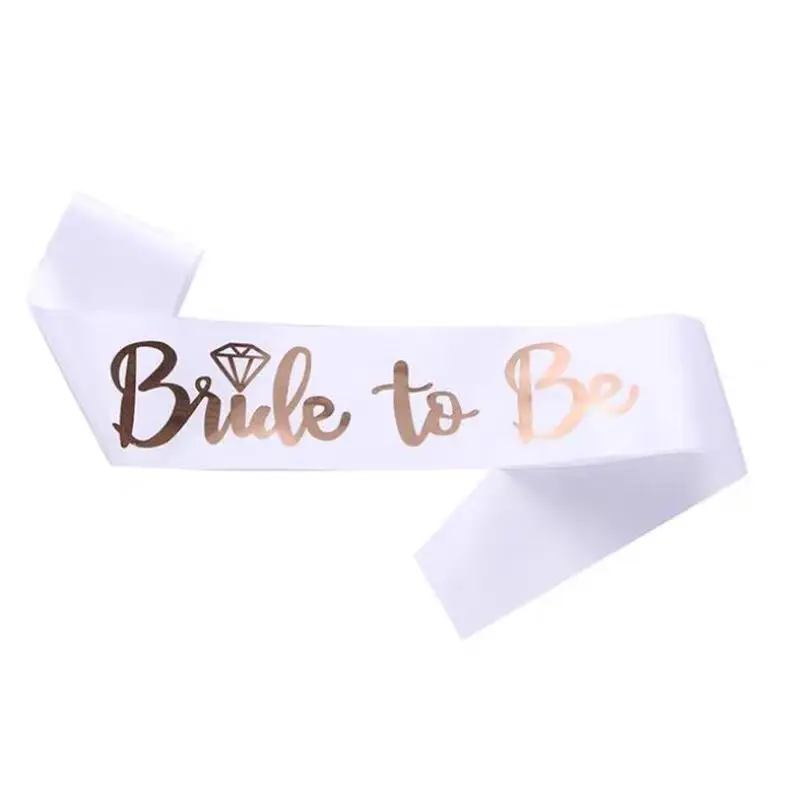 1Set Rose Gold Team Bride To Be Satin Sash for Wedding Bachelorette ...