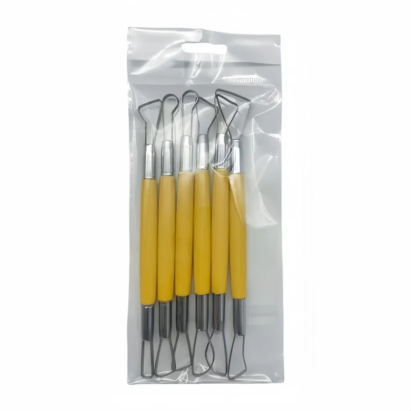 Stone-plastic clay tools 6-piece plastic scraper Pottery polymer clay flat wire knife Plasticine DIY carving knife polymer clay tools pottery tools clay sculpting tools pottery sculpting tools clay craft tool