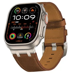 Luxury Leather Strap for Men - Premium Sports Bracelet for Watches (Black brown T)