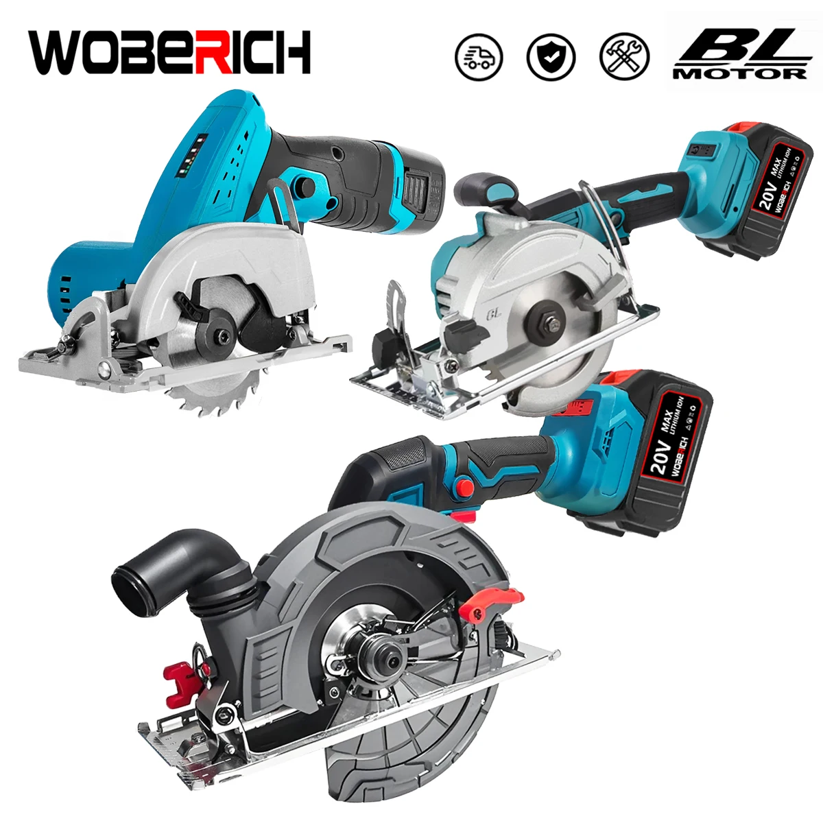 WOBERICH Brushless Electric Circular Saw Cordless Electric Saw Wood Cuttiing Machine Handheld Woodworking Saw Power Tools, brushless electric circular saw cordless electric saw wood cuttiing machine handheld woodworking saw power tools
