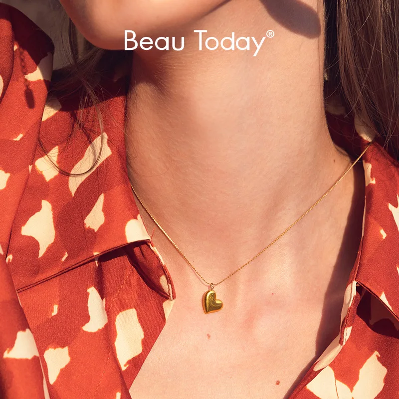 

Женское Ожерелье из 18-каратного золота, винтажная цепочка в форме сердца с круглым шармом, Модные женские ювелирные аксессуары ручной работы, A93021, 2023