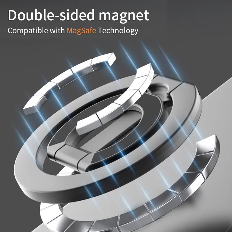 Compact Folding Magnetic Phone Stand and Grip Holder