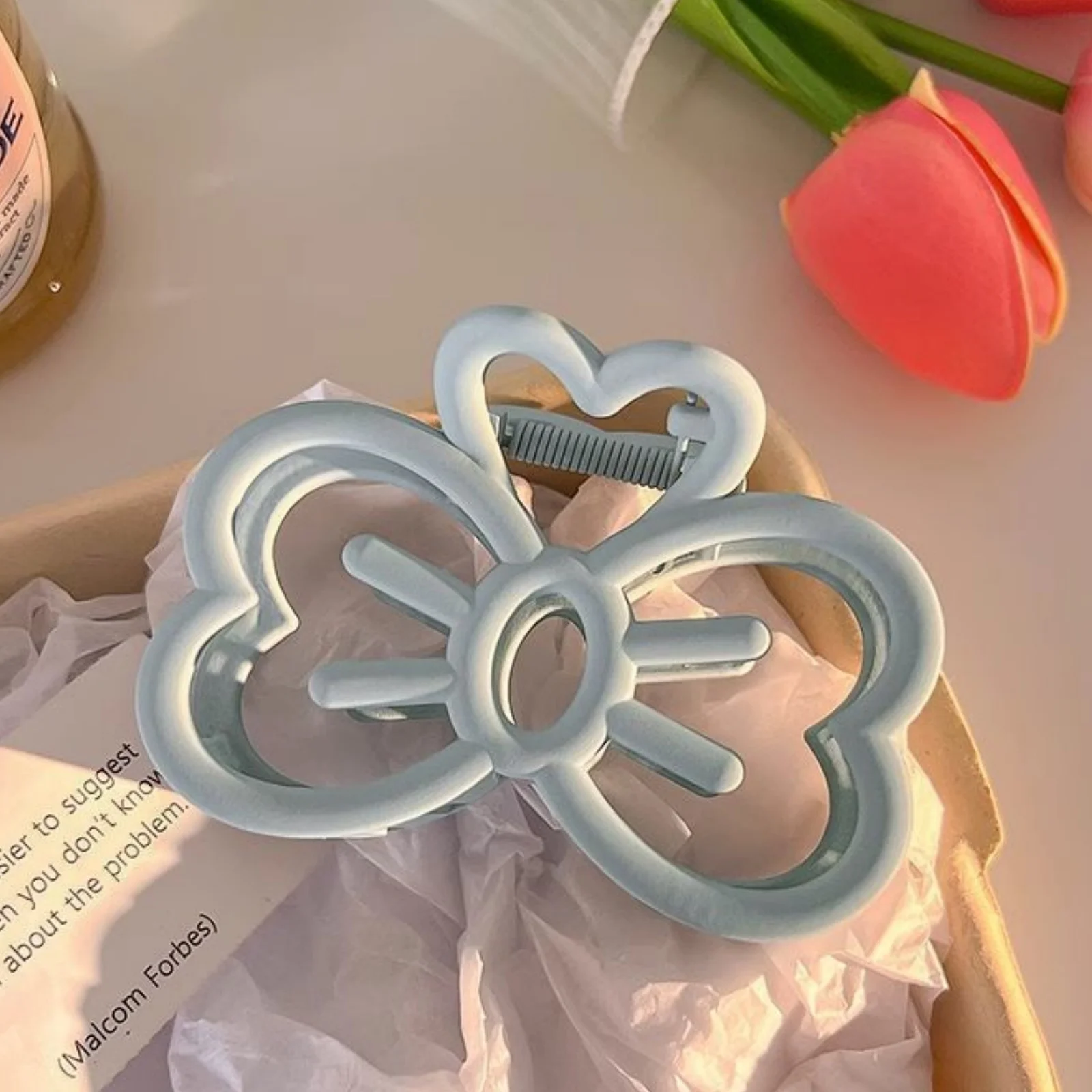 1PC New Candy Color Cat Bow Hair Clip Plastic Claw Clip Fashion Crab Hair Clip For Girls Sweet Hair Claw Women Hair Accessories