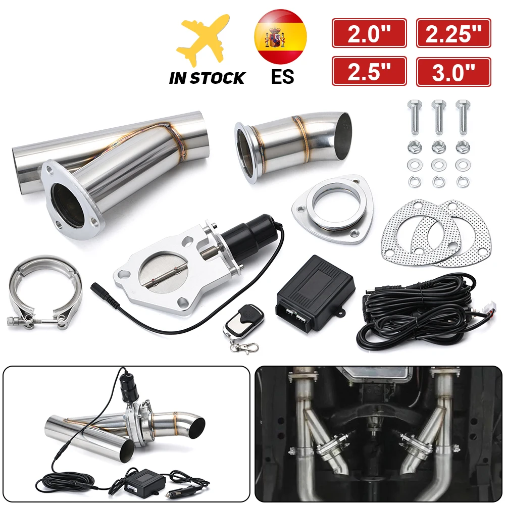 

2.0-3.0" Electric Stainless Steel Exhaust System Exhaust Cutout CutOut Valve With Remote Control Be Cut Pipe Exhaust CutOut