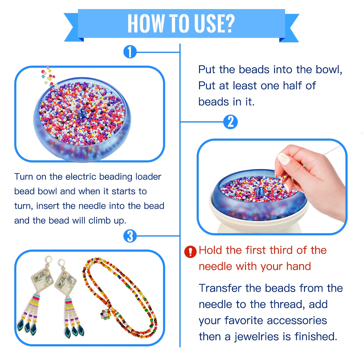 XUQIAN Adjustable Metal Bead Loom Kit with Seed Beads Bead Funnel Tray and  Lobster Clasps for