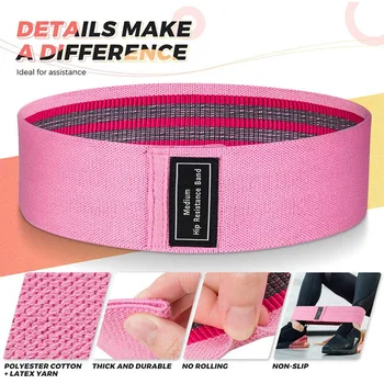 Fitness Resistance Band Rubber Band Elastic Yoga Resistance Bands Buttocks Expansion Bands For Home Exercise Sport Equipment 3