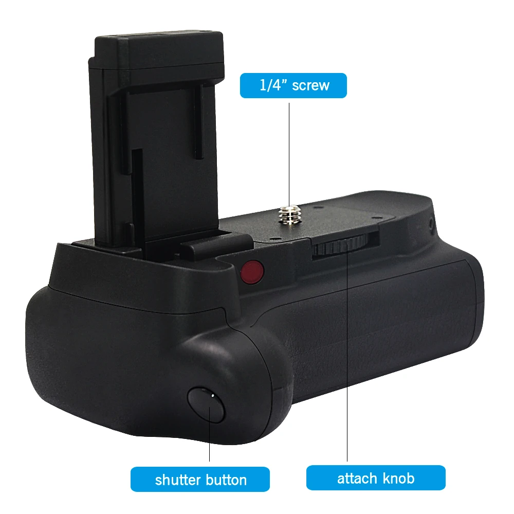 Vertical Battery Grip for Canon EOS 1100D 1200D 1300D 1500D 2000D Rebel T3 T5 T6 Camera