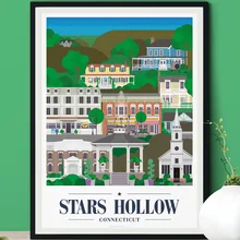 Nordic Canvas Painting Stars Hollow Inspired By The Gilmore Girls Posters and Prints Wall Art Picture for Living Room Home Decor