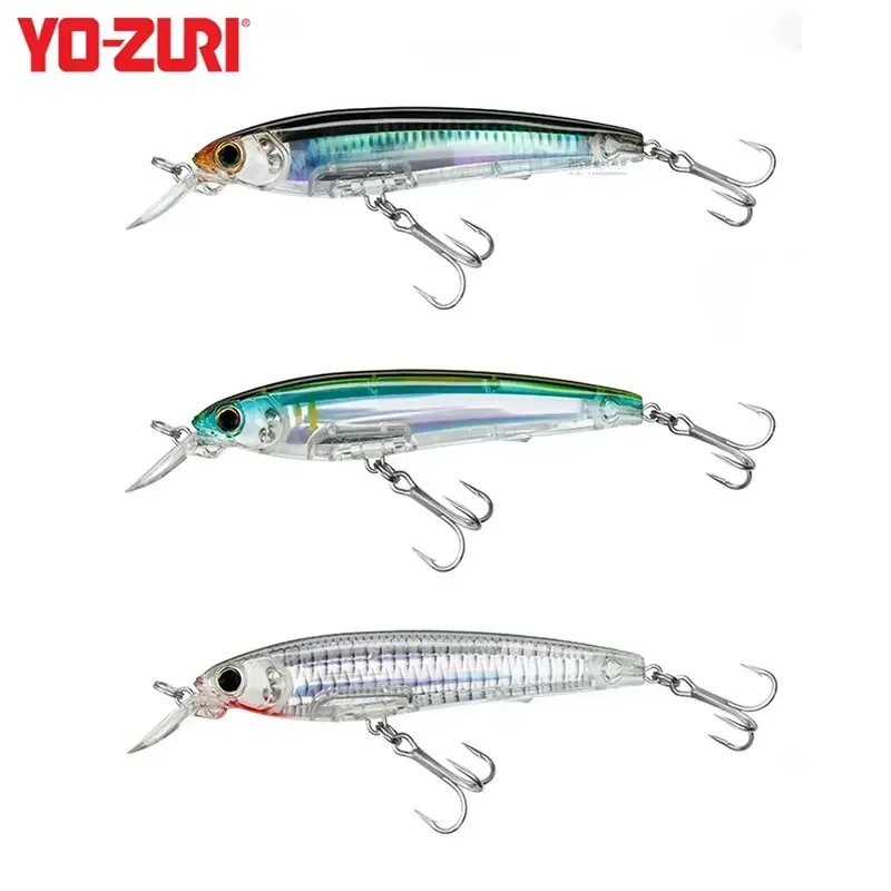 Japan YO-ZURI Minnow 3D Prism Refraction R1409 Bass Cocked Mouth Shallow Water Lure Hard Bait Lure fishing lure