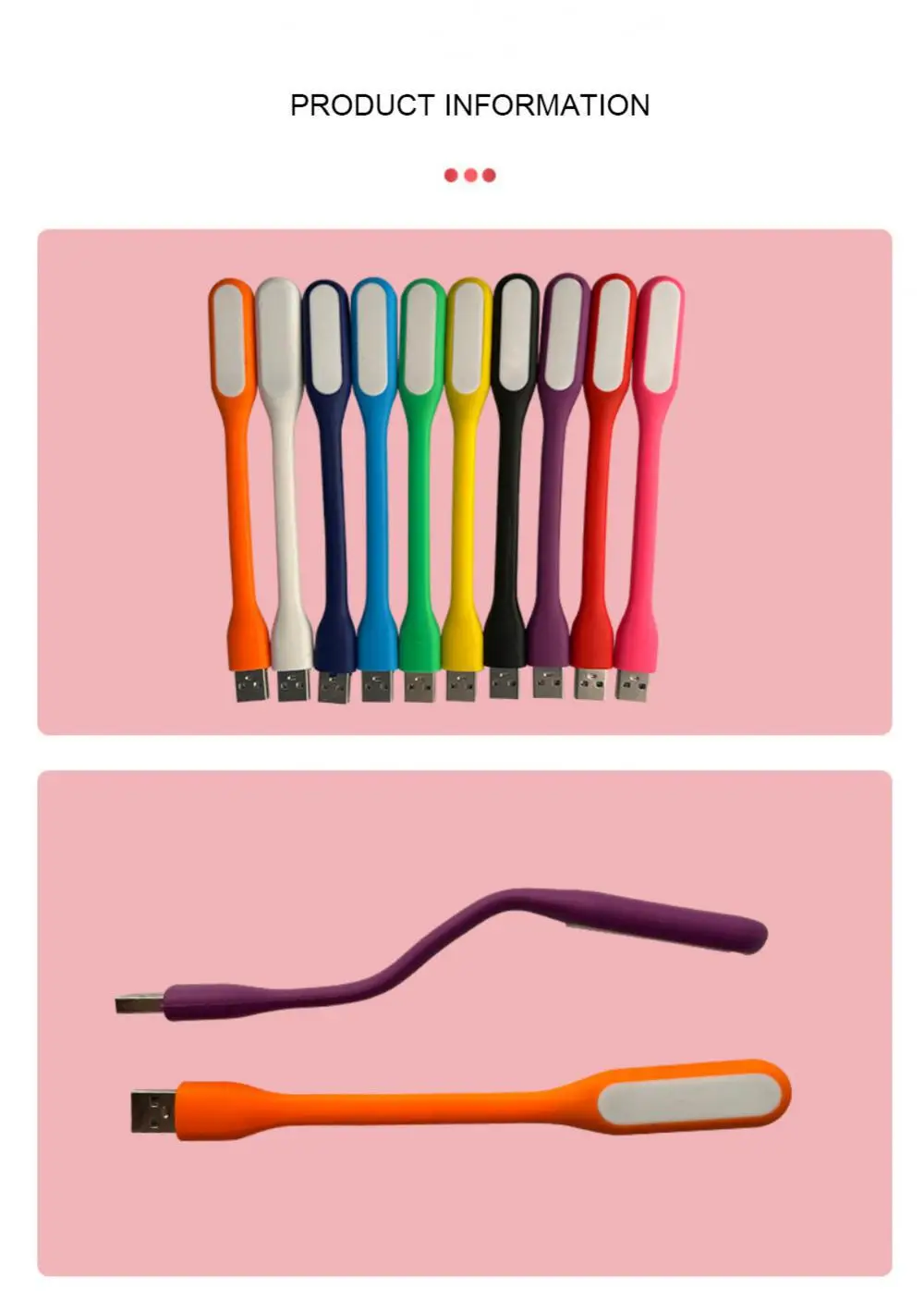 Description Picture 2 of itemPortable USB LED Mini Book Reading Light Lamp Travel Table Lamp PC Computer Laptop Notebook Flexible Bendable Night Light