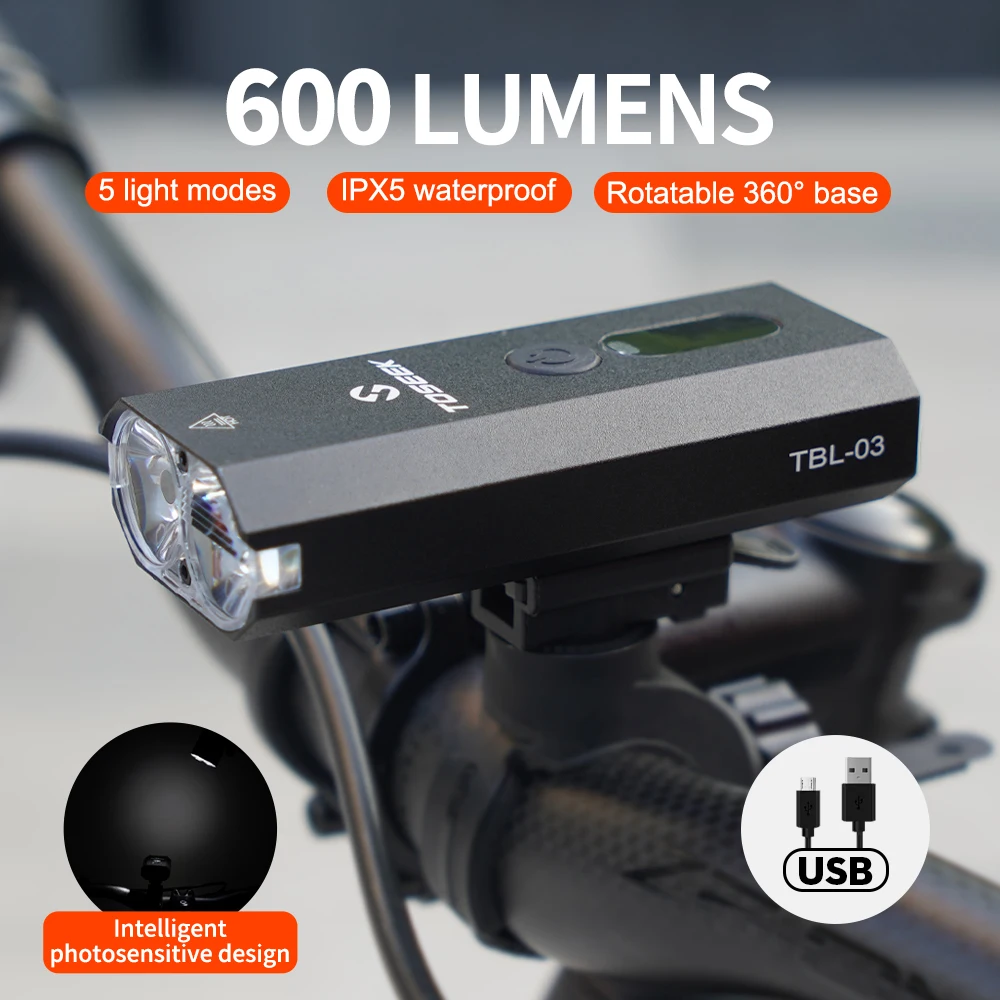 

Велосипедный фонарь с зарядкой от USB, передняя и задняя фары