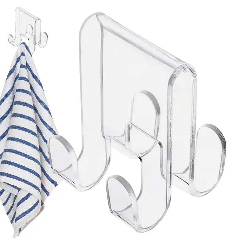 Acrylic Shower Door Hooks Bathroom Storage Shower Door Hooks Robe And Towel Hook Tools Bathroom Accessories   for Robe Clothes
