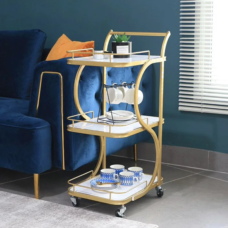 

Bar Cart Trolley Utility Serving Wine Rack Rolling Organizer Kitchen Island Candy Snack Storage Archivadores Dining Room Sets