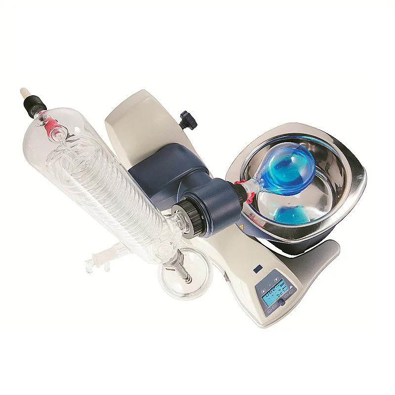 Rotary Evaporator With Set Of Glassware Vertical 1L & Heating Bath 5L Laboratory Distiller Machine Condenser (1700cm2) RE100-Pro