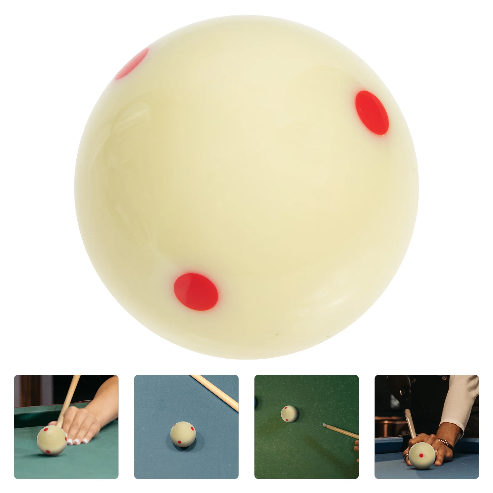 

Billiard White Ball Cue Supply Six Dots Professional Pool Regulation Size Resin Practice Training Plain