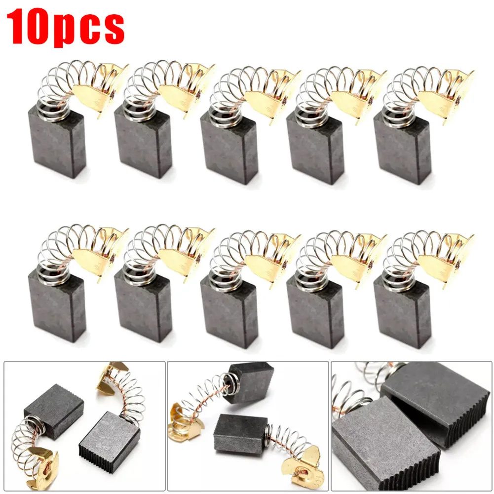 

10pcs Carbon Brushes Electric Hammer Drill Graphite Brush 6.5mm*13.5mm*18mm For Electric Motors Graphite Brush Power Tools