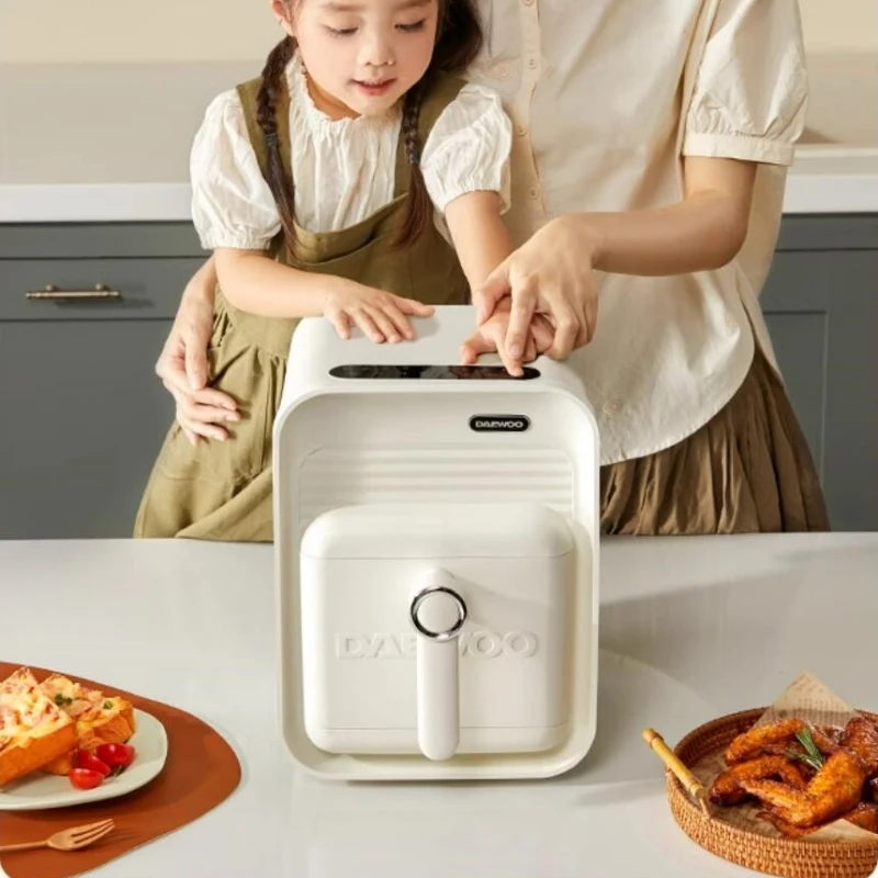 DAEWOO 220V Air Fryer Household 5L Non-stick Inner Multifunctional Smart Electric Fryer 1400W Oil-free Automatic Fryer 4