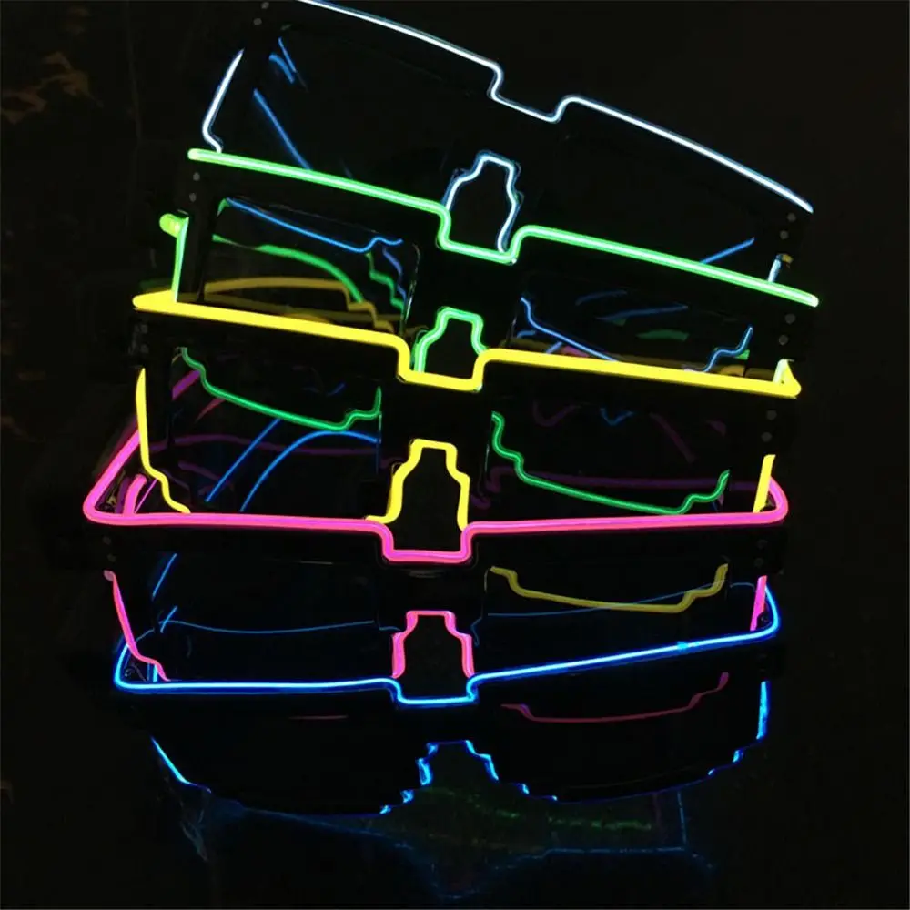 

Wireless Mosaic LED Glasses Neon Party Nightclubs Halloween Christmas Birthday Flashing Glasses Neon Rave Shades