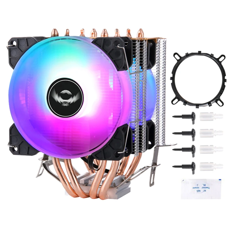 Computer Processor 4 Heat Pipe Twin Towers Ventola Di Raffreddamento Cpu Raffreddata Ad Aria Adatta Per L'Installazione Lga775 115X1200 1700 1366 Amd