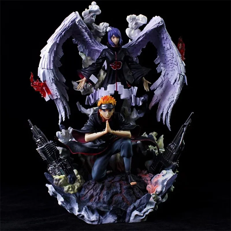 

Anime Naruto Pain Konan GK Akatsuki Fetter PVC Action Figure Collectible Model Doll Toy 37cm