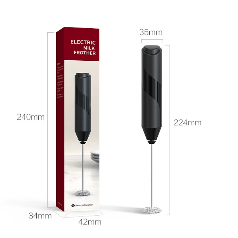 Electric Milk Frother 1PC Small Handheld Wireless Whisk Coffee Creamer Egg Milk Stirring Stick Home Office 6