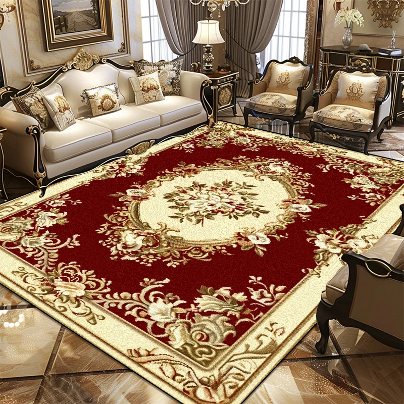 Luxury European Big Size Carpet Living Room Decoration Home Rug Non-slip Lounge Cloakroom Bedroom Rugs Comfortable Soft Door Mat 2